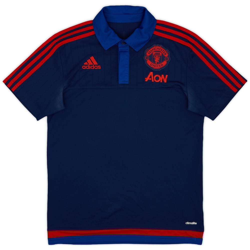2015-16 Manchester United adidas Polo Shirt - 9/10 - (S)
