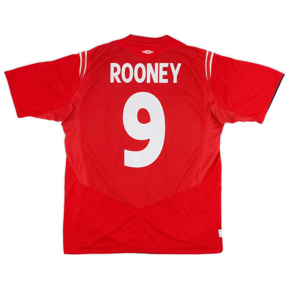 2004-06 England Away Shirt Rooney #9 - 7/10 - (L)