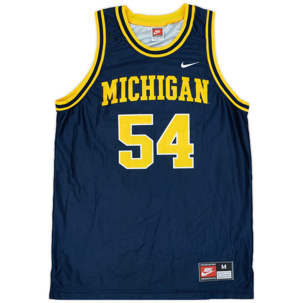 1996-98 Michigan Wolverines Traylor #54 Nike Away Jersey - 9/10 - (M)
