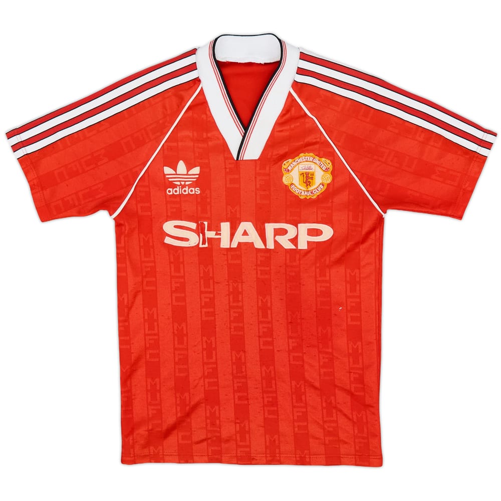 1988-90 Manchester United Home Shirt - 4/10 - (S.Boys)
