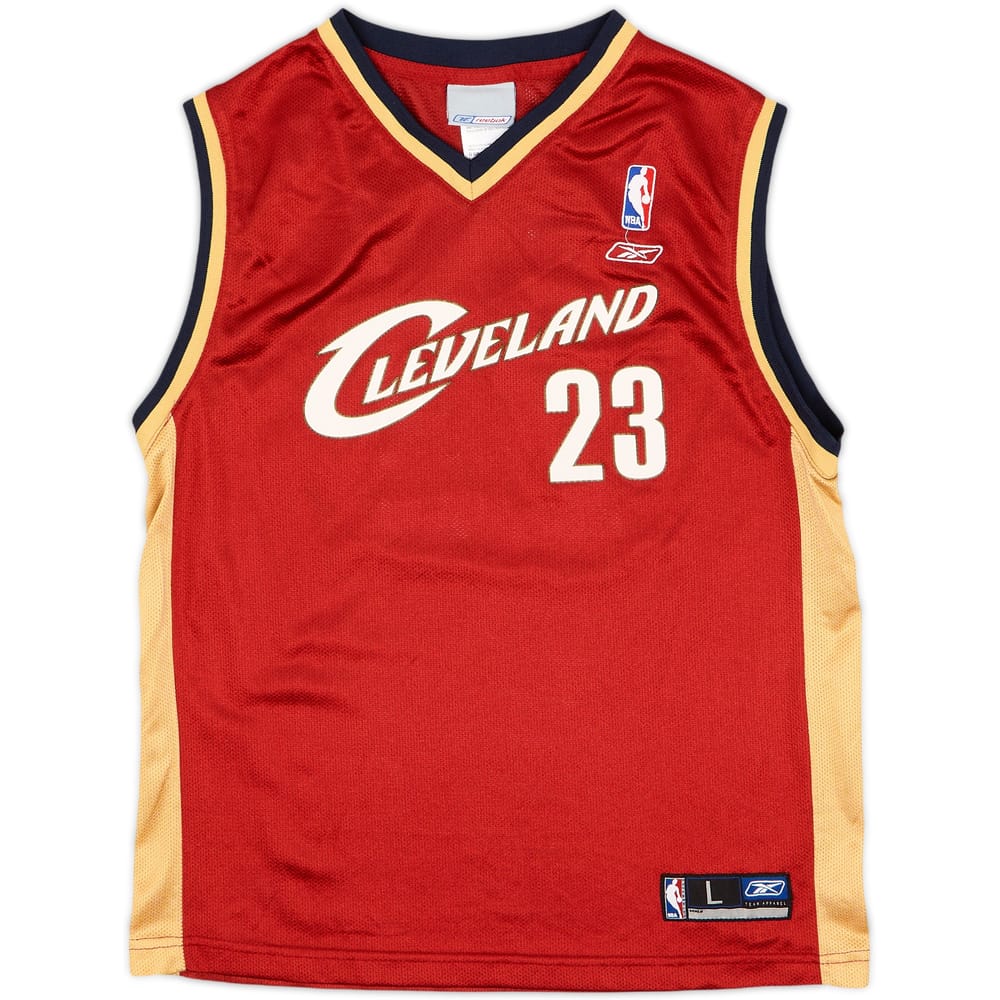 2003-06 Cleveland Cavaliers James #23 Reebok Away Jersey - 5/10 - (L.Boys)