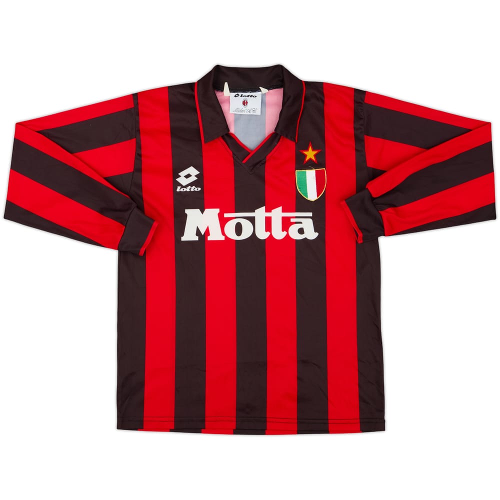 1993-94 AC Milan Home L/S Shirt - 8/10 - (XL.Boys)