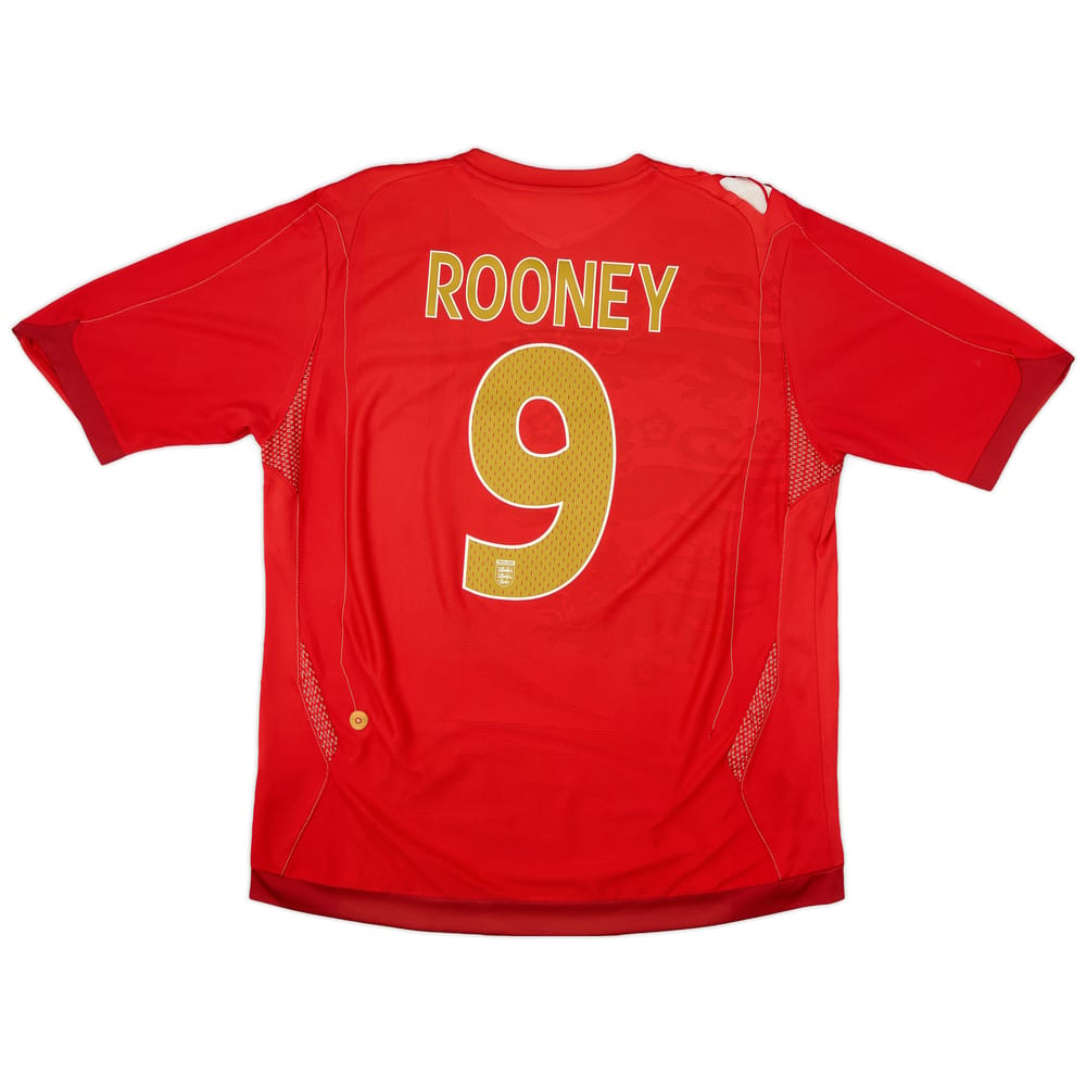 2006-08 England Away Shirt Rooney #9 - 6/10 - (XL)