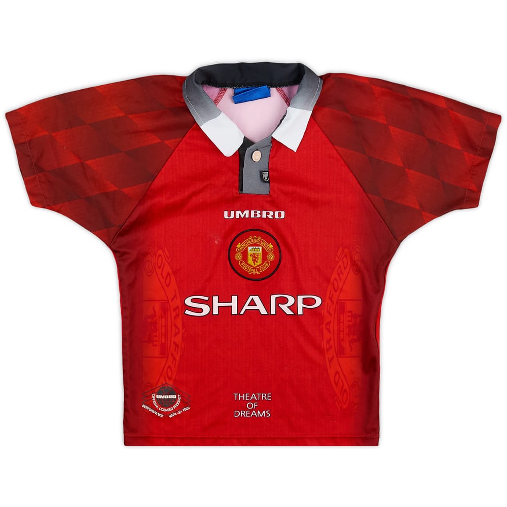 1996-98 Manchester United Home Shirt - 8/10 - (S.Boys)