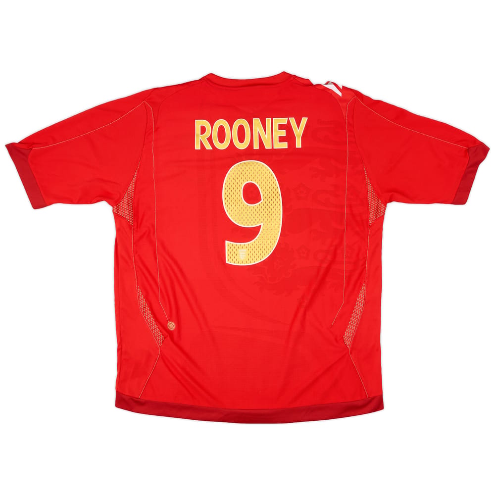 2006-08 England Away Shirt Rooney #9 - 7/10 - (XL)