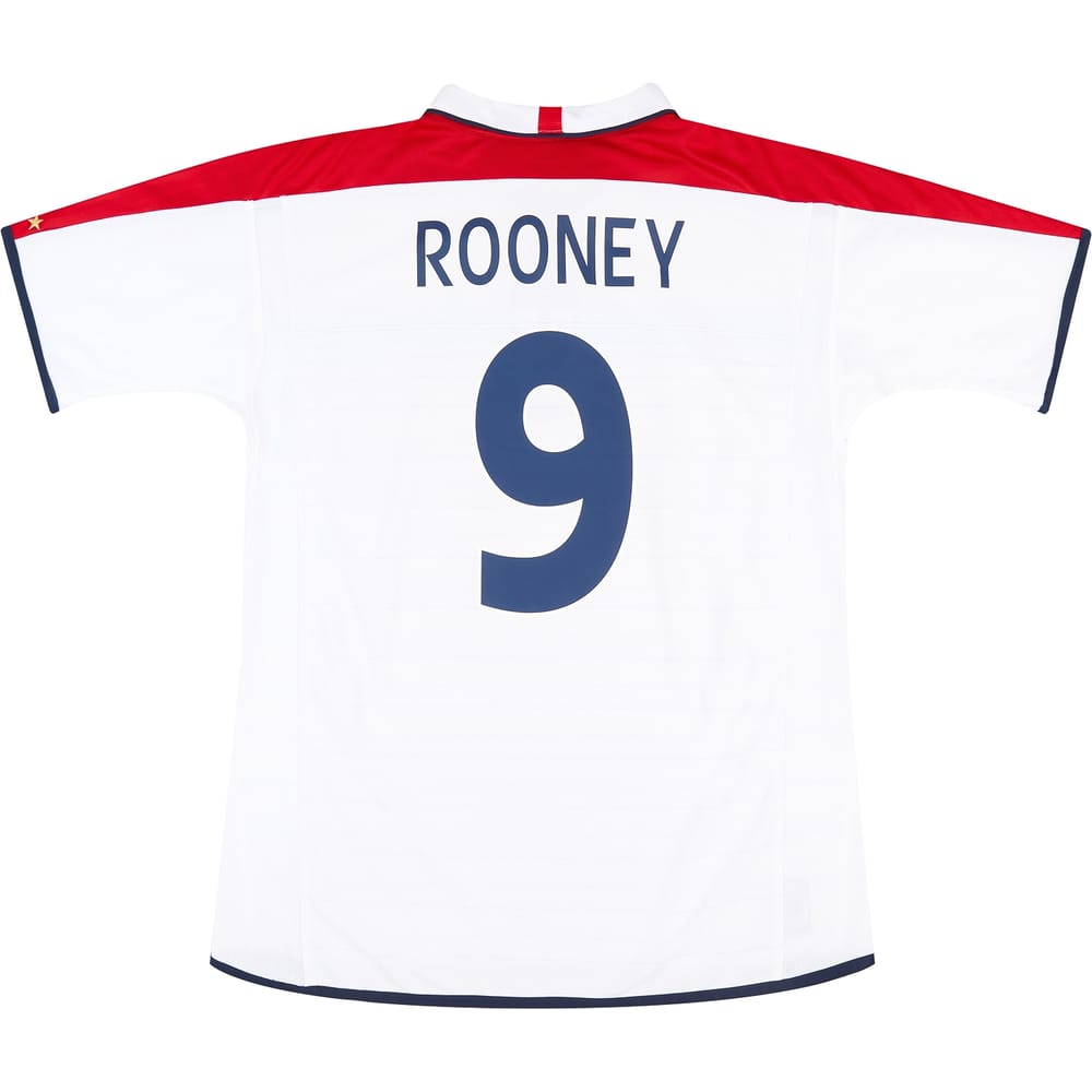 2003-05 England Home Shirt Rooney #9 - 8/10 - (S)