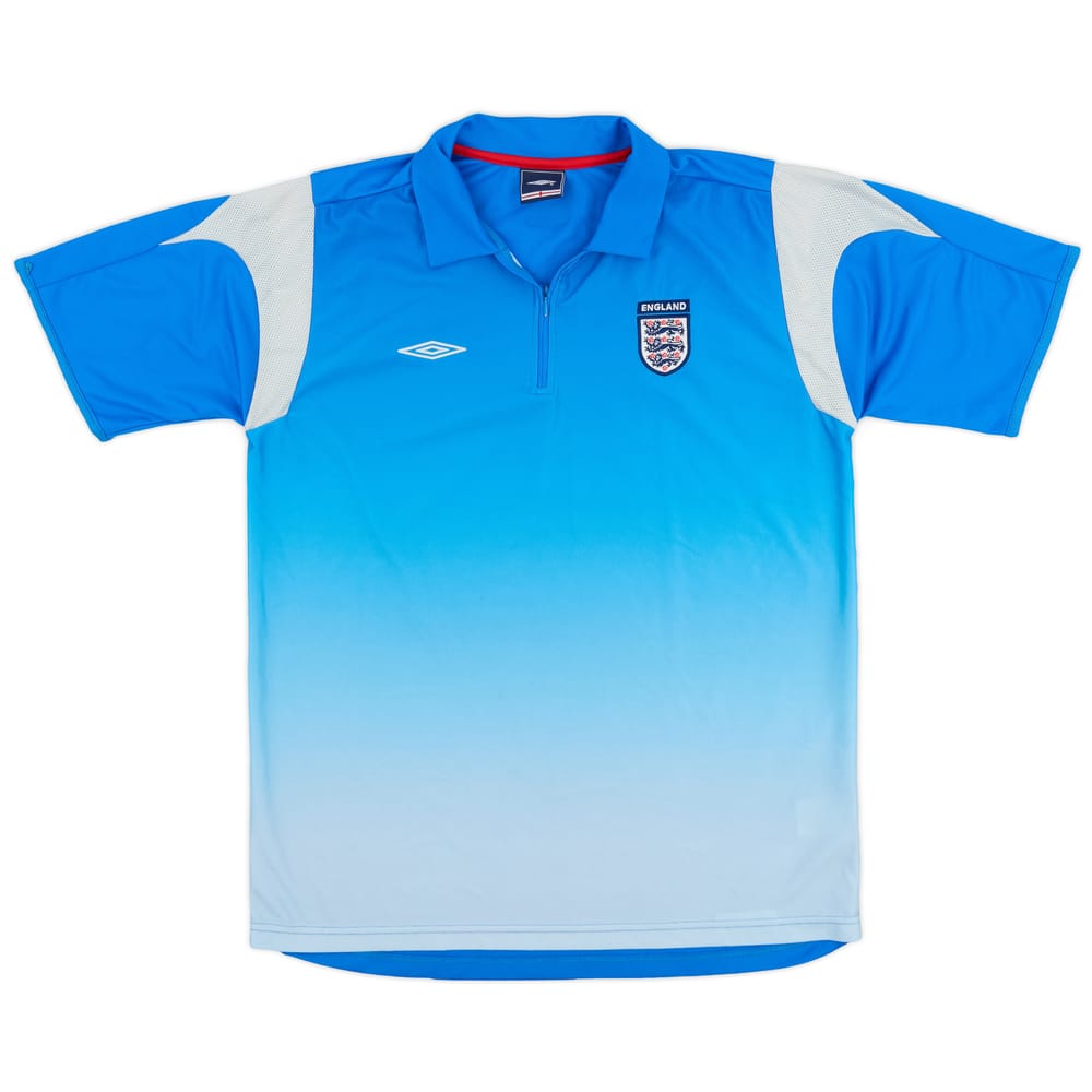 2004-06 England Umbro 1/4 Zip Polo Shirt - 9/10 - (L)