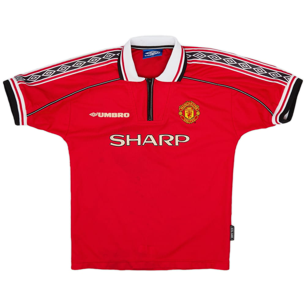 1998-00 Manchester United Home Shirt - 8/10 - (M.Boys)