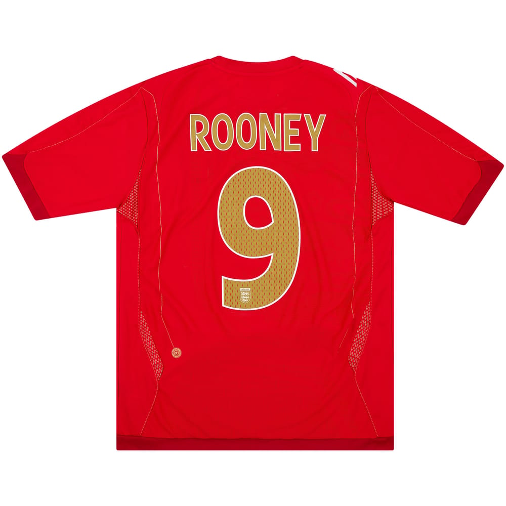 2006-08 England Away Shirt Rooney #9 - 9/10