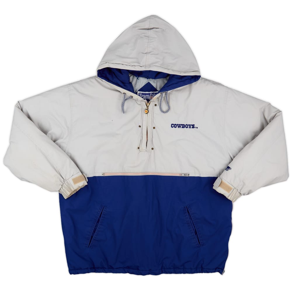1990s Dallas Cowboys Turbo Sportswear 1/2 Zip Rain Coat - 7/10 - (XL)