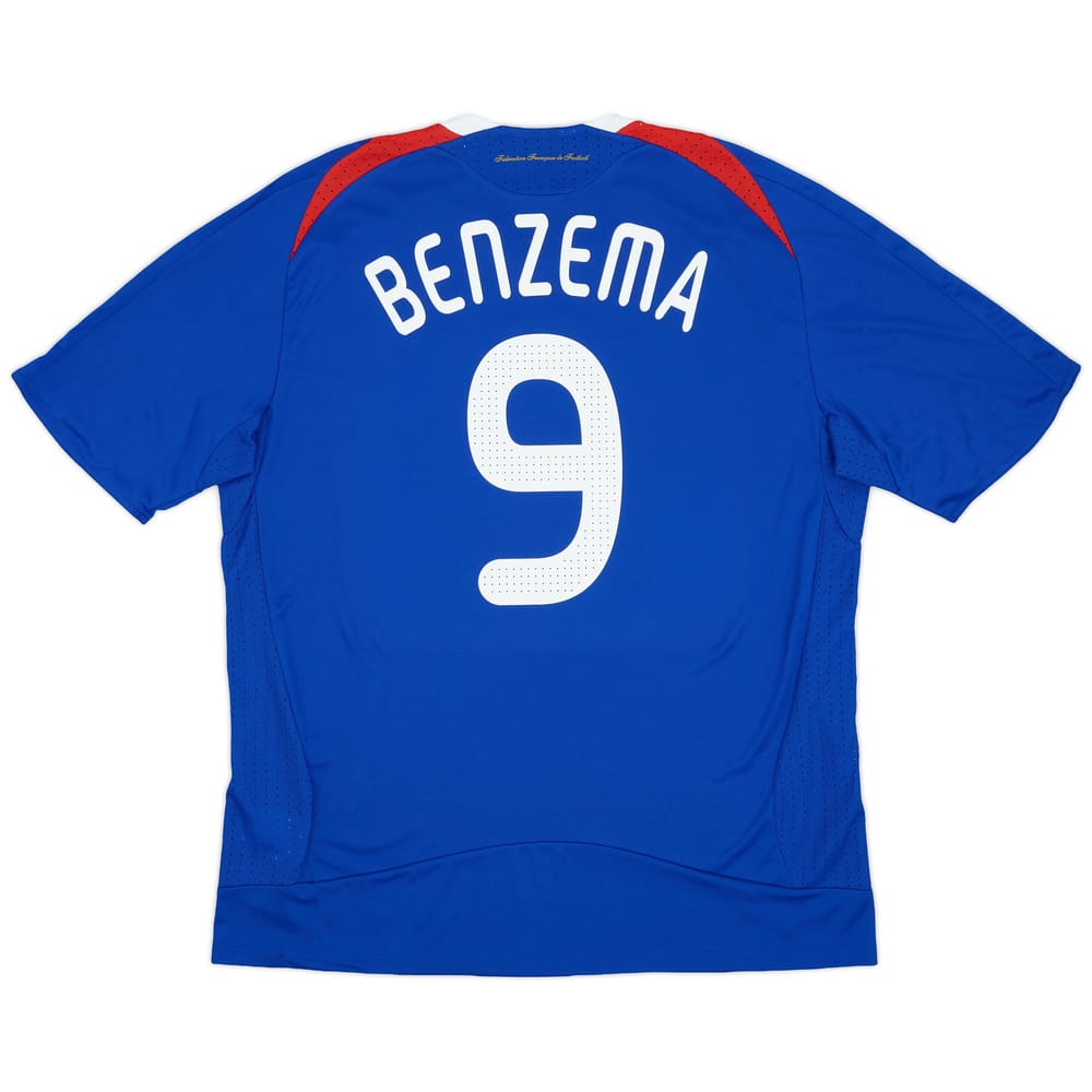 2007-08 France Home Shirt Benzema #9 - 6/10 - (S)