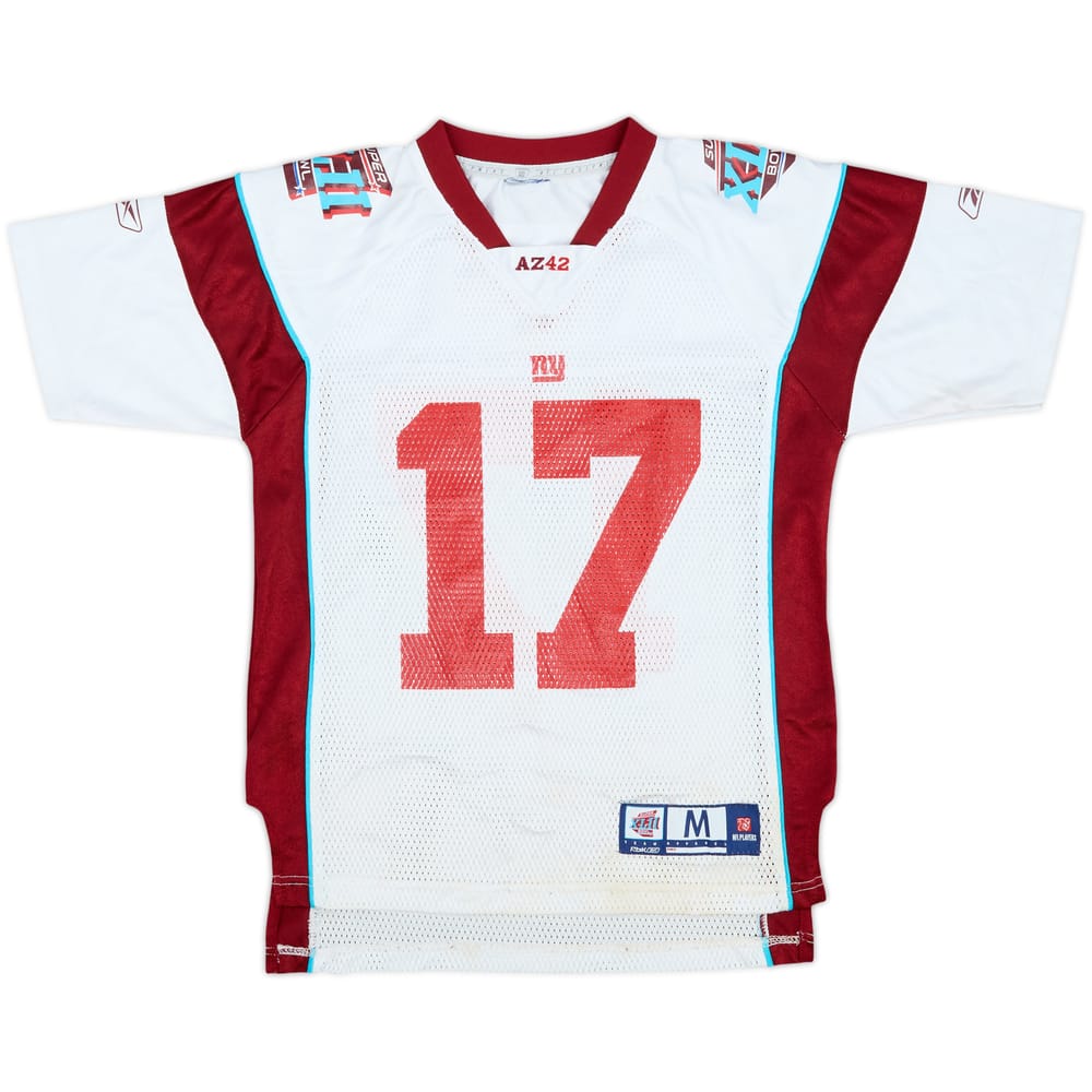 2008 Super Bowl XLII Burress #17 Reebok Jersey - 9/10 - (M.Boys)