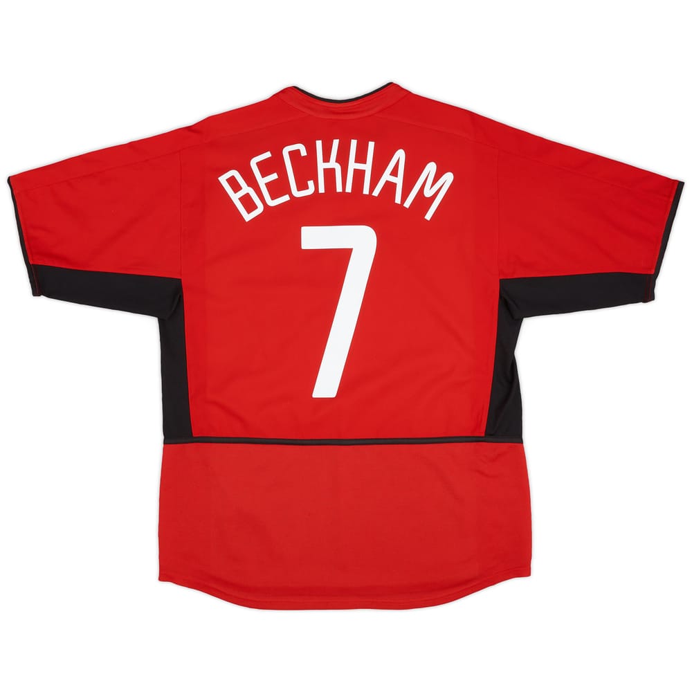 2002-04 Manchester United Home Shirt Beckham #7 - 8/10 - (S)