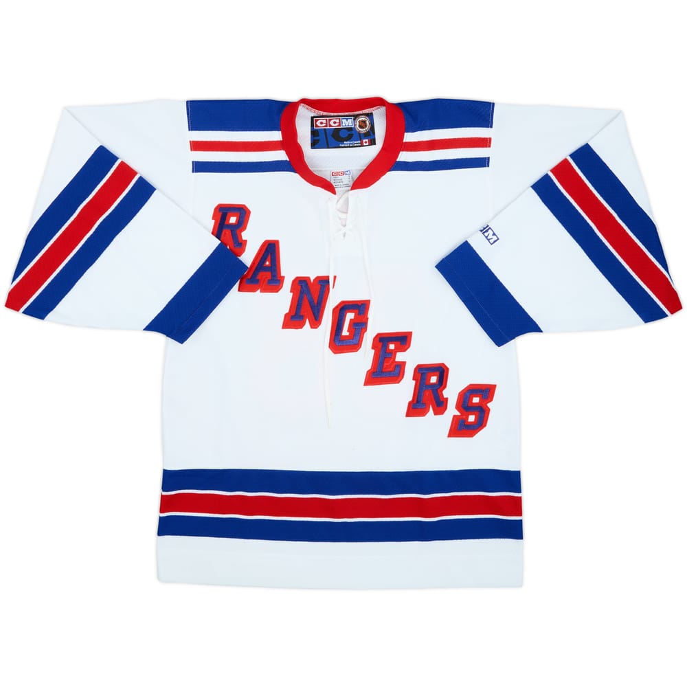 1999-00 New York Rangers Saz #28 CCM Home Jersey - 8/10 - (S)