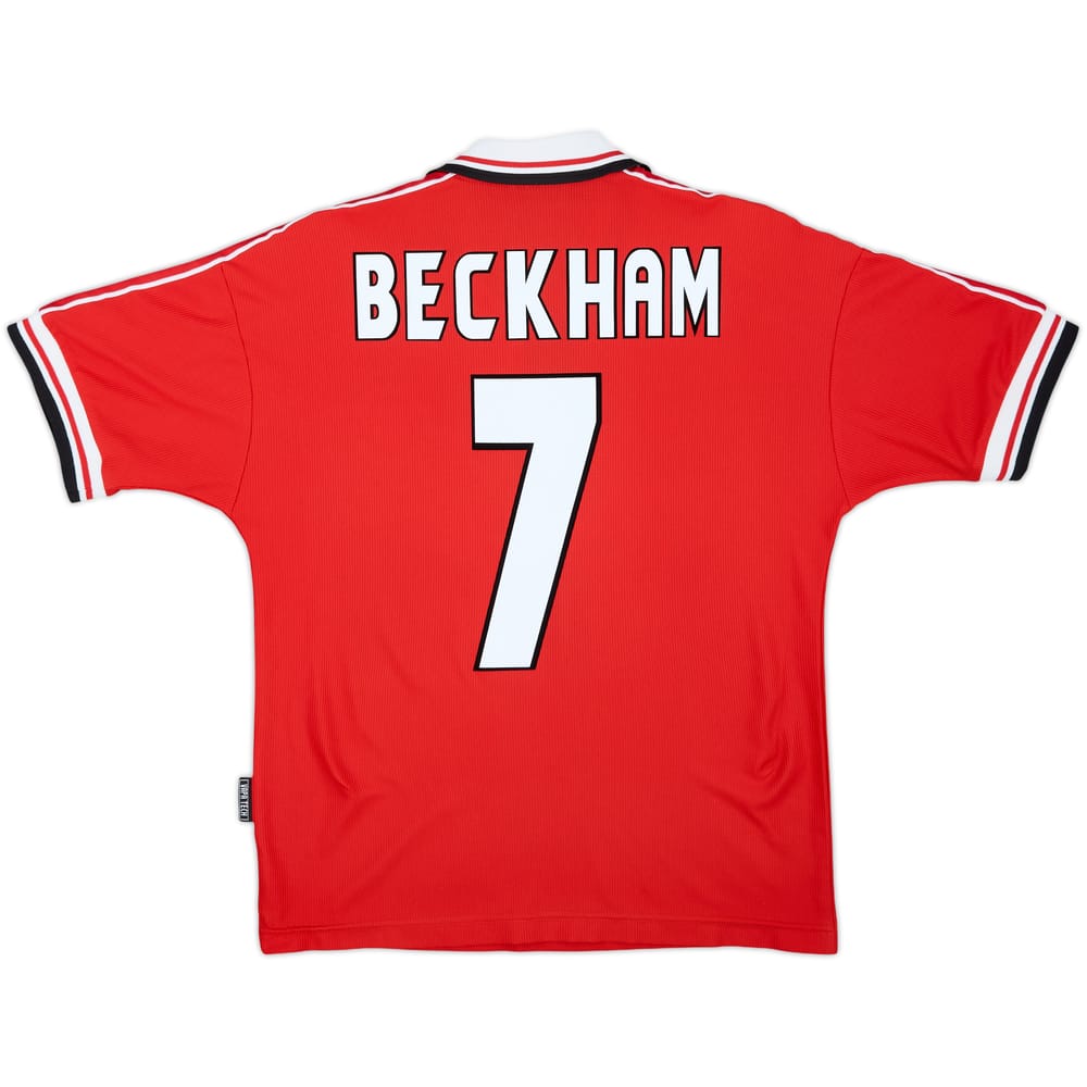 1998-00 Manchester United Home Shirt Beckham #7 - 6/10 - (15-16 Years)