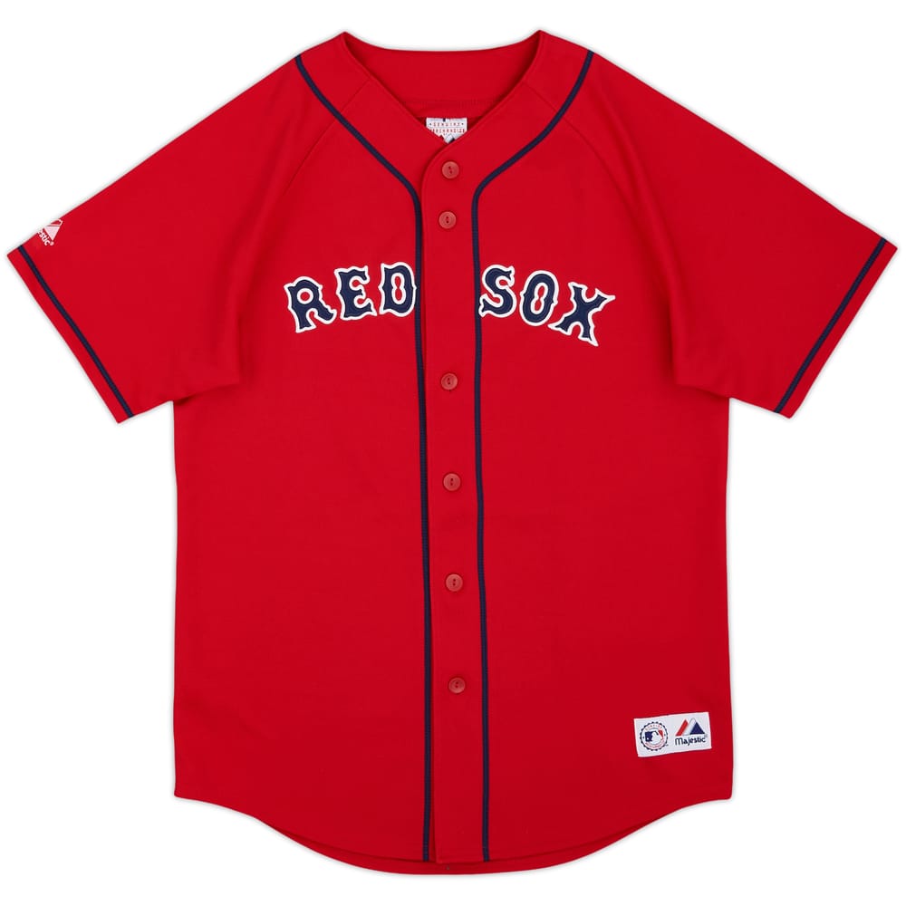 2003-05 Boston Red Sox Damon #18 Majestic Alternate Jersey - 9/10 - (XL.Boys)