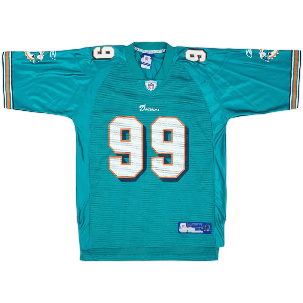 2005-06 Miami Dolphins Taylor #99 Reebok On Field Home Jersey - 8/10 - (L)