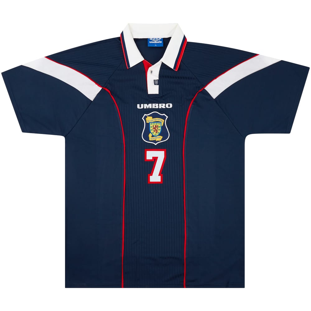 1996-98 Scotland Match Issue Home Shirt #7 (Gallacher)