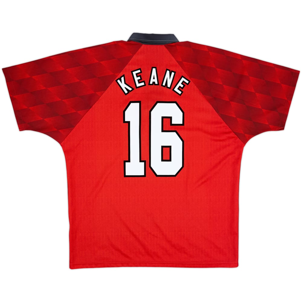 1996-98 Manchester United Home Shirt Keane #16 - 6/10 - (XL)