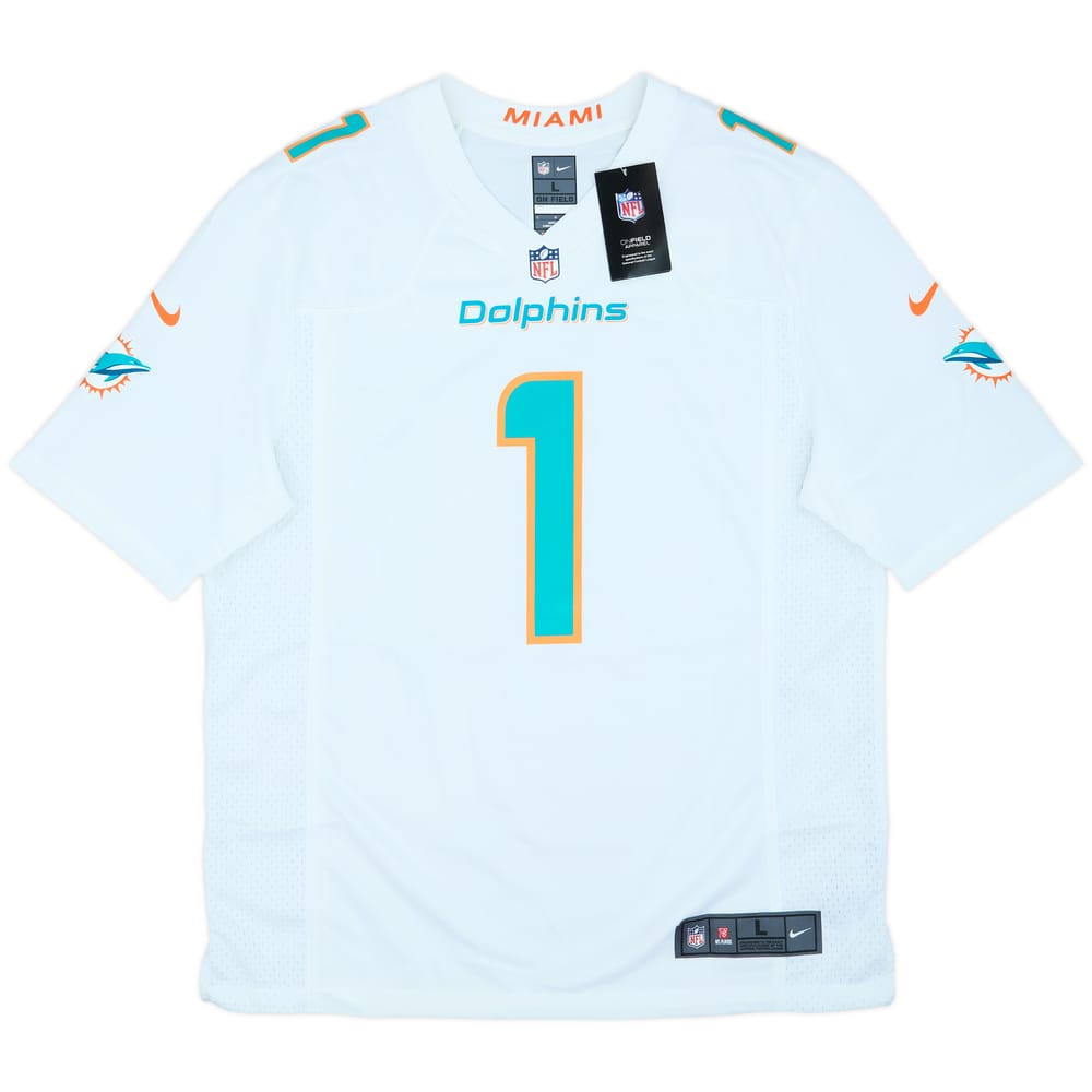 2020-25 Miami Dolphins Tagovailoa #1 Nike Game Away Jersey (L)