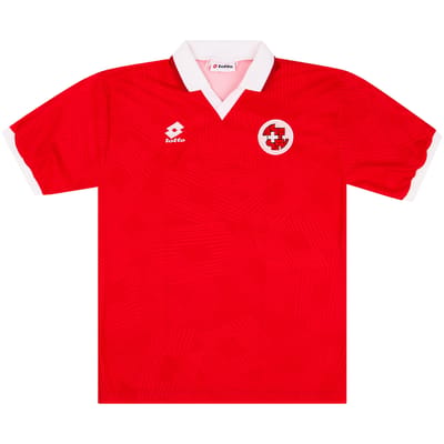 1992 Switzerland U-21 Match Issue Home Shirt #5 (v Scotland)