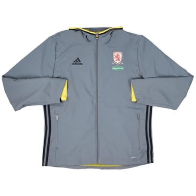 2016-17 Middlesbrough adidas Hooded Track Jacket - 9/10 - (L)