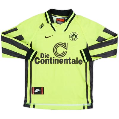 1996-97 Borussia Dortmund Home L/S Shirt - 10/10 - (9-10 Years)