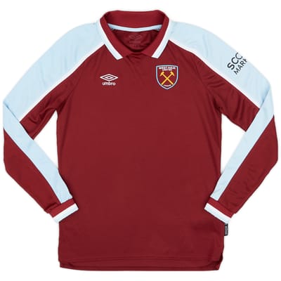 2021-22 West Ham Home L/S Shirt - 8/10 - (15-16 Years)