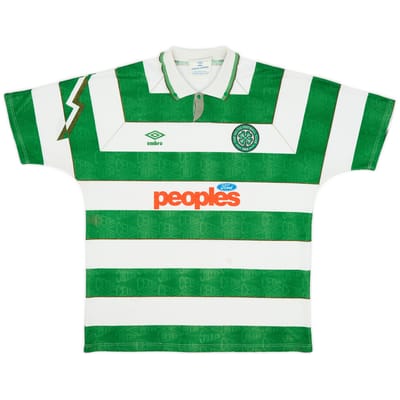 1991-92 Celtic Home Shirt - 8/10 - (L)