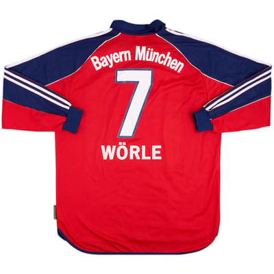 1999-01 Bayern Munich Frauen Match Issue Home L/S Shirt Worle #7