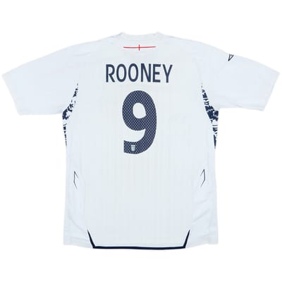 2007-09 England Home Shirt Rooney #9 - 5/10 - (L)