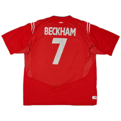 2004-06 England Away Shirt Beckham #7 - 5/10 - (XXL)