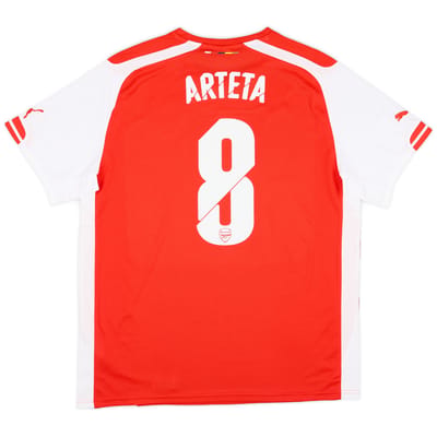 2014-15 Arsenal Home Shirt Arteta #8 - 6/10 - (S)