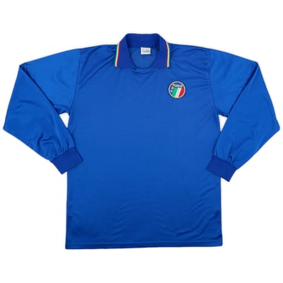 1986-90 Italy Home L/S Shirt - 8/10 - (L)