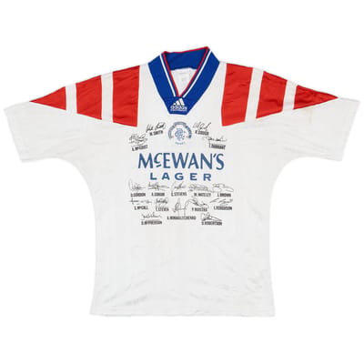 1992-93 Rangers 'Signed' Away Shirt - 7/10 - (M)