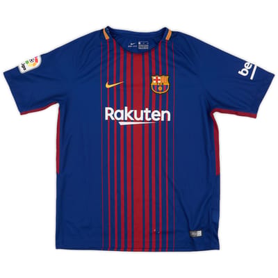 2017-18 Barcelona Home Shirt - 7/10 - (13-15 Years)