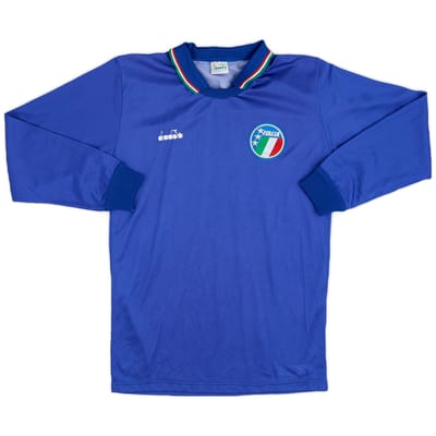 1986-91 Italy Home L/S Shirt - 8/10 - (15-16 Years)