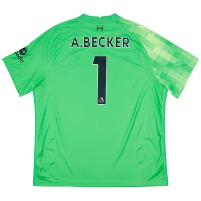 2021-22 Liverpool GK S/S Shirt A.Becker #1 - 9/10 - (XXL)