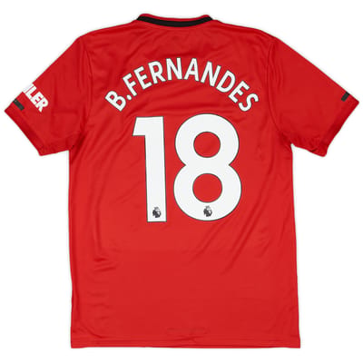2019-20 Manchester United Home Shirt B.Fernandes #18 - 6/10 - (S)