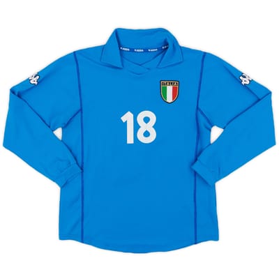 2001 Italy Women's Home L/S Shirt #18 - 6/10 - (L)
