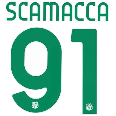2021-22 Sassuolo Away Scamacca #91 Name Set