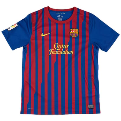 2011-12 Barcelona Home Shirt - 8/10 - (13-15 Years)
