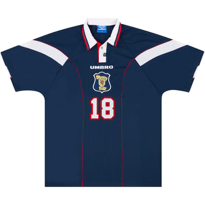 1996-98 Scotland Match Issue Home Shirt #18