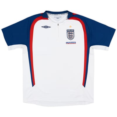 2004-05 England Umbro 1/4 Zip Polo Shirt - 7/10 - (L)