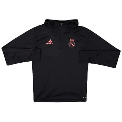 2021-22 Real Madrid adidas Hooded 1/4 Zip Drill Top - 8/10 - (XS)