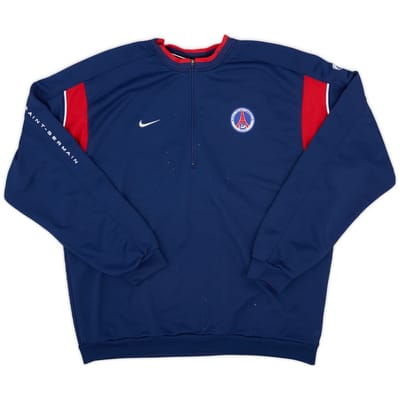 2001-02 Paris Saint-Germain Nike 1/4 Zip Sweat Top - 5/10 - (XXL)