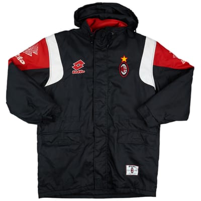 1996-97 AC Milan Lotto Hooded Padded Bench Coat - 6/10 - (M)