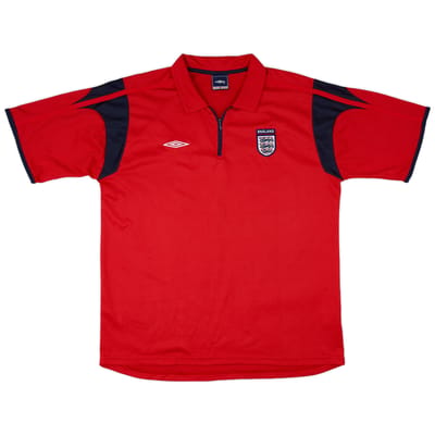 2006-07 England Umbro 1/4 Zip Polo Shirt - 6/10 - (XL)