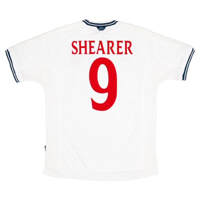 1999-01 England Home Shirt Shearer #9