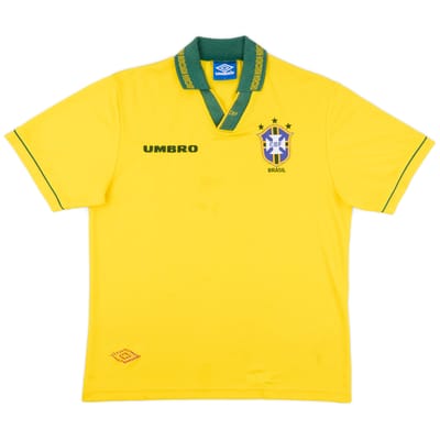 1993-94 Brazil Home Shirt - 6/10 - (L)